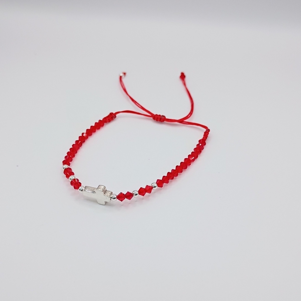 NEW Swarovski bracelet with Peruvian 950 silver cross.